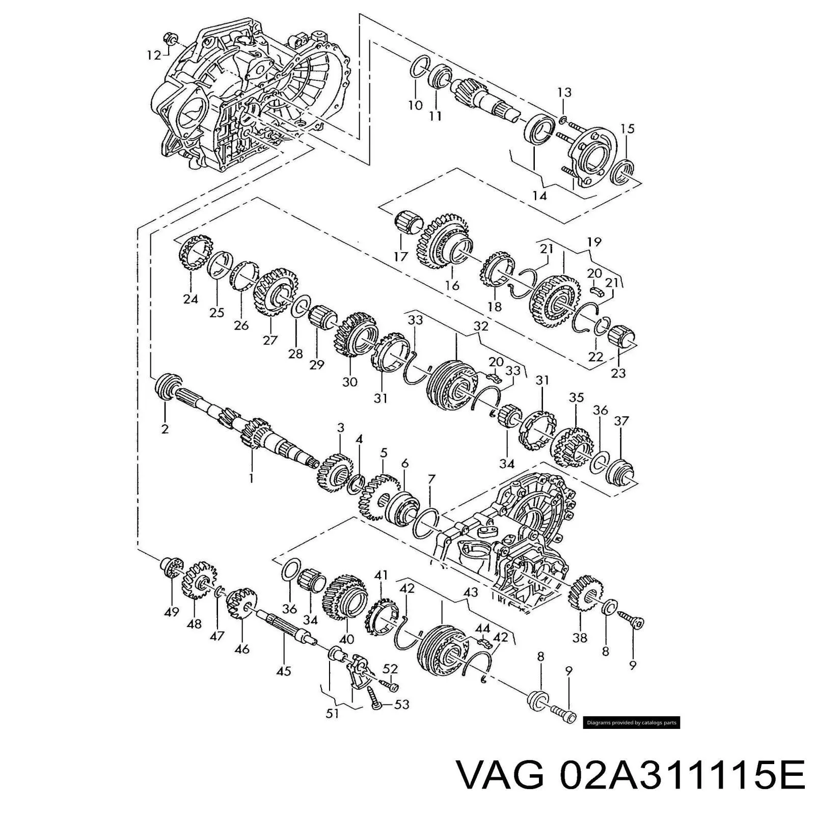 Łożysko skrzyni biegów VAG 02A311115E cena, od 19,41 USD