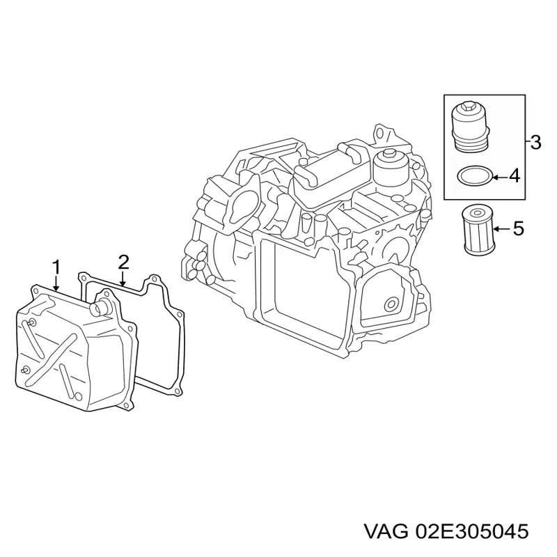 02E305045 VAG pokrywa filtra oleju