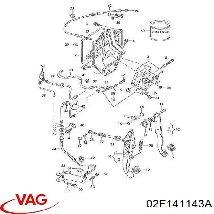 Pierścień uszczelniający przewodu sprzęgła VAG 02F141143A cena, od 15,53 USD