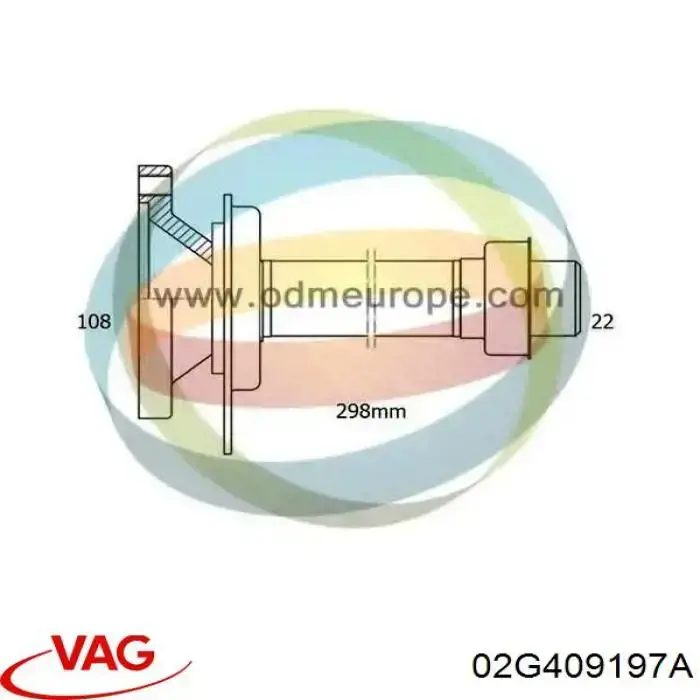 Koło zębate prędkościomierza napędzane VAG 02G409197A cena, od 11,88 USD