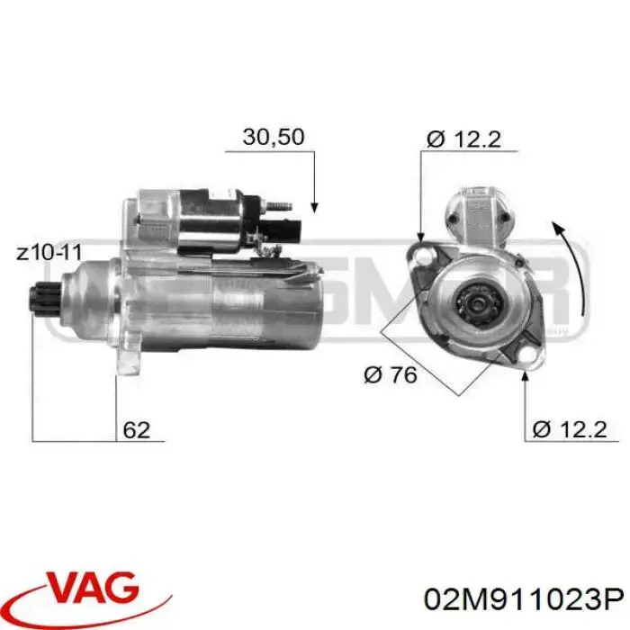 Rozrusznik VAG 02M911023P cena, od 80,10 USD