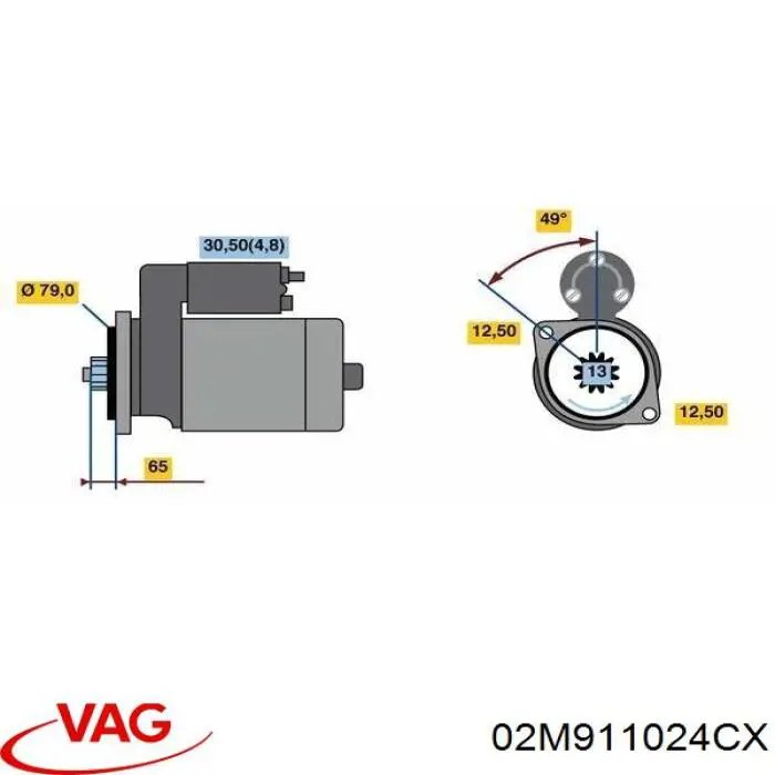 02M911024CX VAG rozrusznik