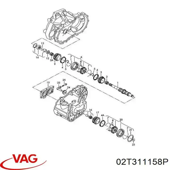 Koło zębate 5. biegu napędzające VAG 02T311158P cena, od 359,50 USD