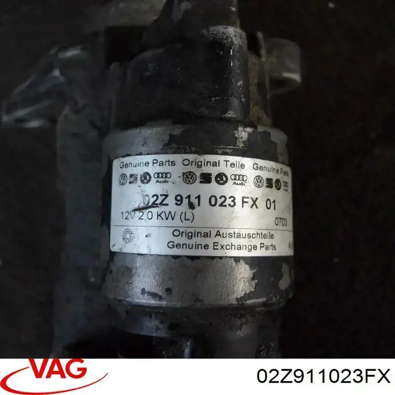 Rozrusznik VAG 02Z911023FX cena, od 59,65 USD