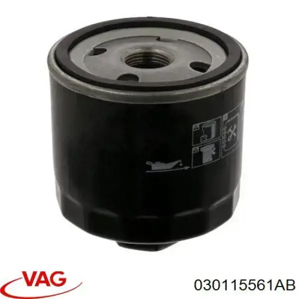 Do koszyka 030115561AB VAG Filtr oleju
