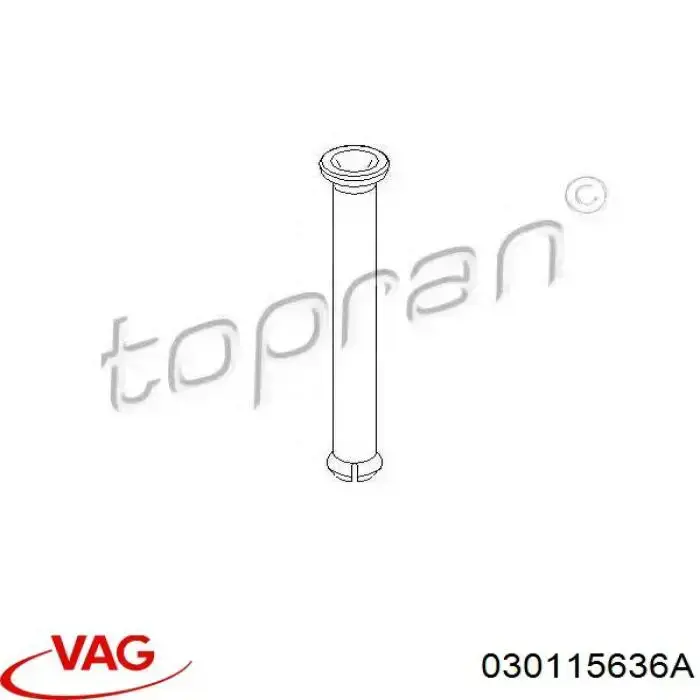 Prowadnica bagneta-wskaźnika poziomu oleju w silniku VAG 030115636A cena, od 5,58 USD