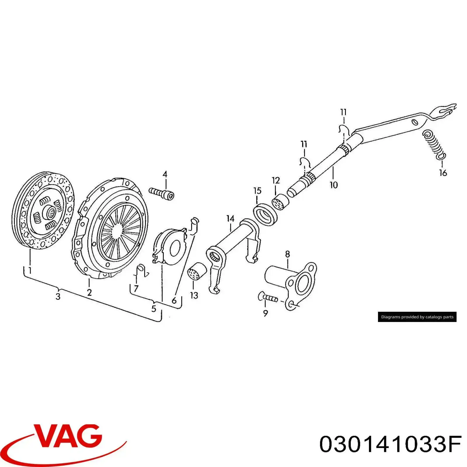 Tarcza sprzęgła 030141033F VAG