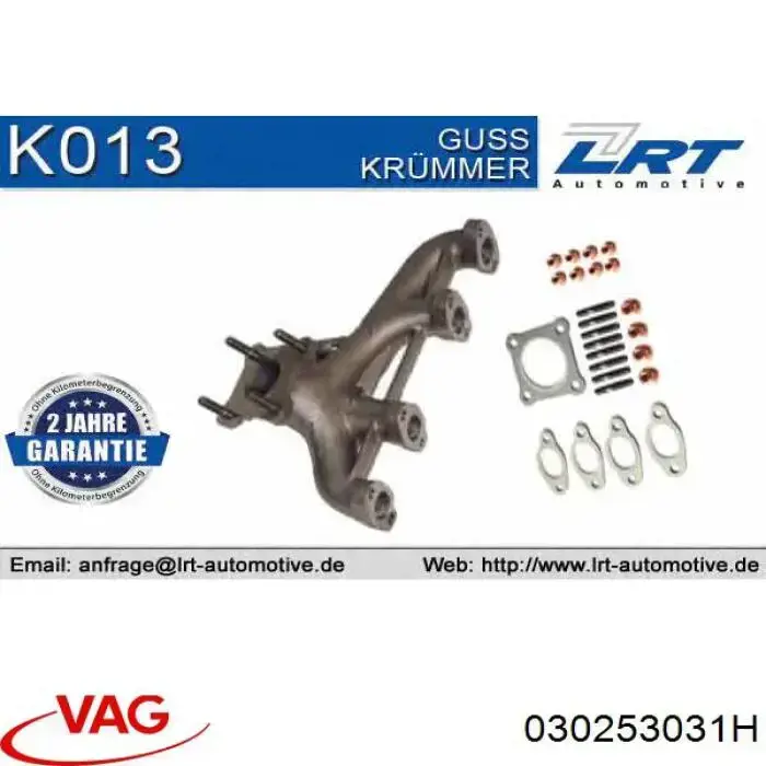 030253031H VAG Kolektor wydechowy
