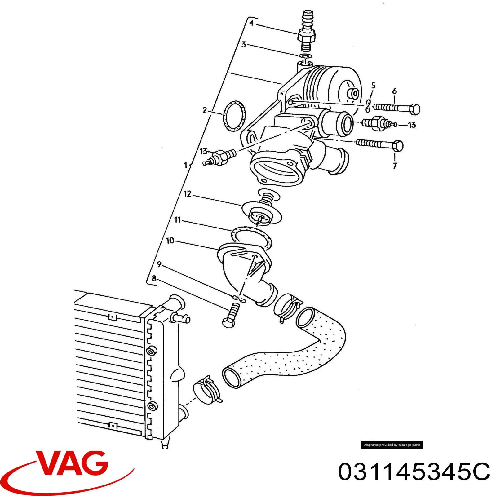 031145345C VAG uszczelka chłodnicy oleju
