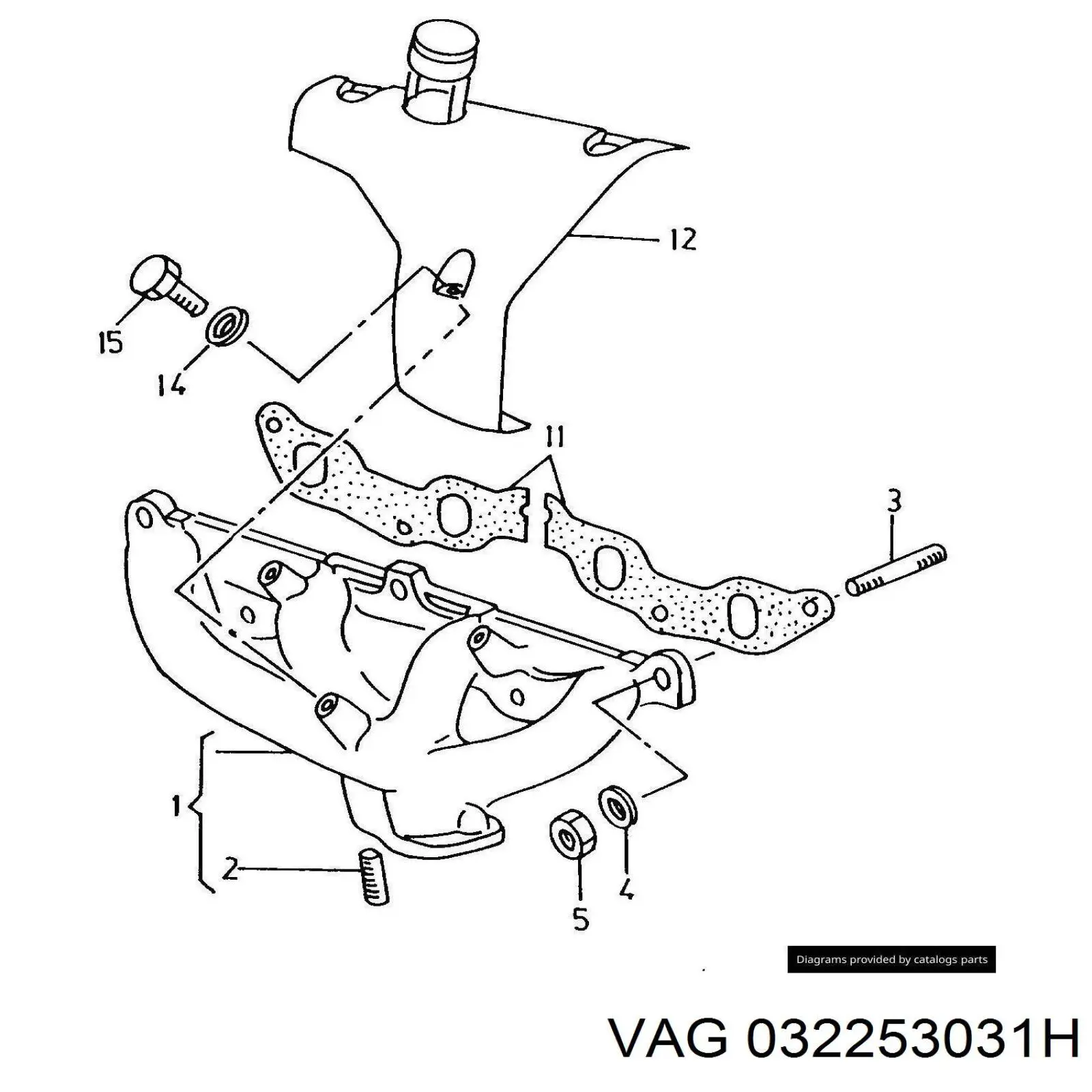 Kolektor wydechowy VAG 032253031H cena, od 274,03 USD