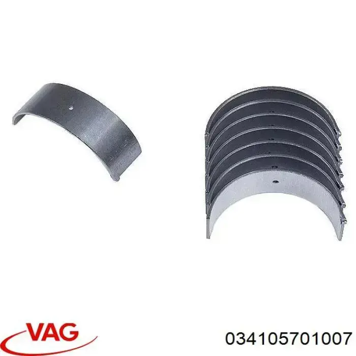 Do koszyka 034105701007 VAG Panewki korbowodowe wału korbowego, zestaw, standardowe (STD)