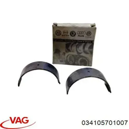 Panewki korbowodowe wału korbowego, zestaw, standardowe (STD) 034105701007 VAG