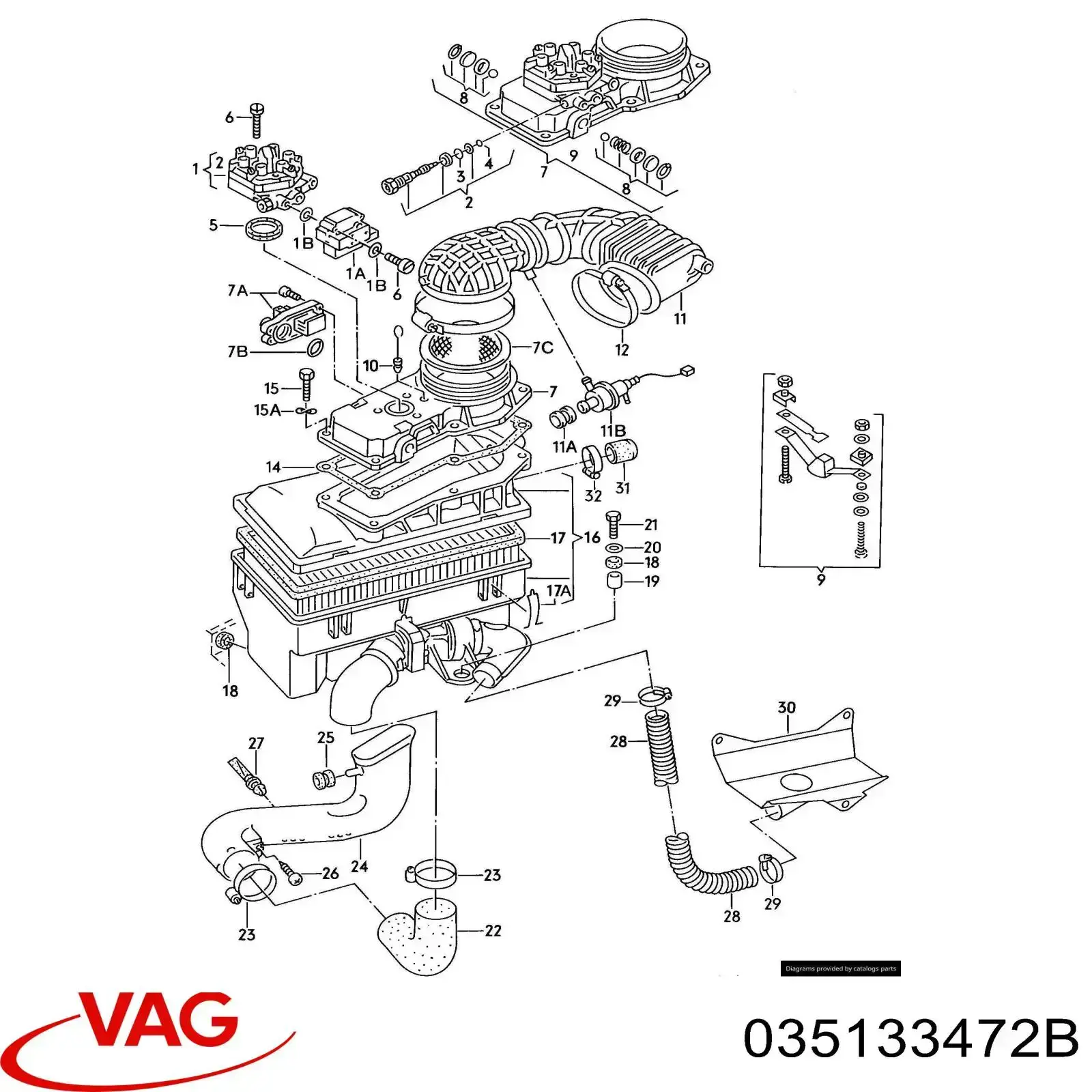 Czujnik położenia przepustnicy (potencjometr) do Volkswagen Passat B2 32B