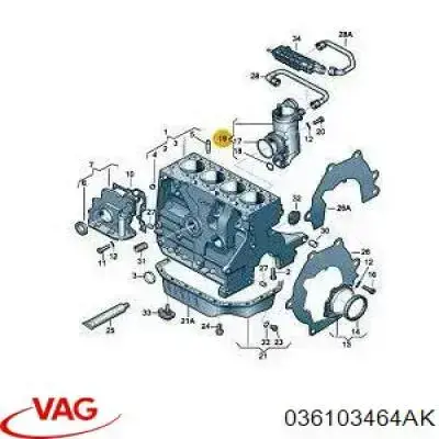 Do koszyka 036103464AK VAG Zawór PCV odpowietrzający silnik