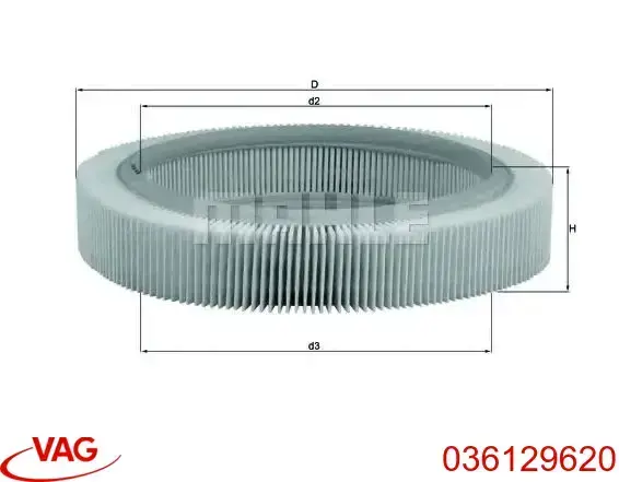 Filtr powietrza 036129620 VAG