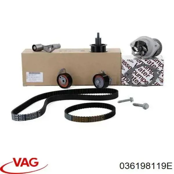 Pasek rozrządu, zestaw VAG 036198119E