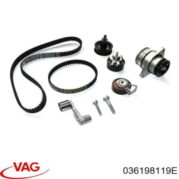 Pasek rozrządu, zestaw VAG 036198119E cena, od 142,37 USD