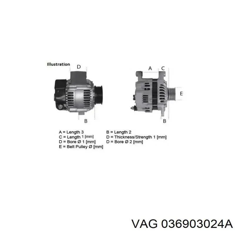 Alternator VAG 036903024A cena, od 59,59 USD