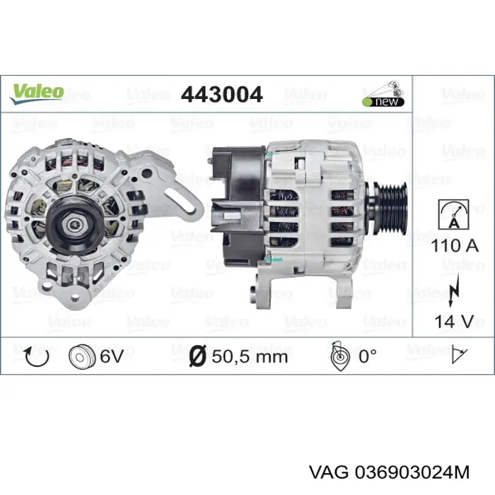 Alternator 036903024M VAG