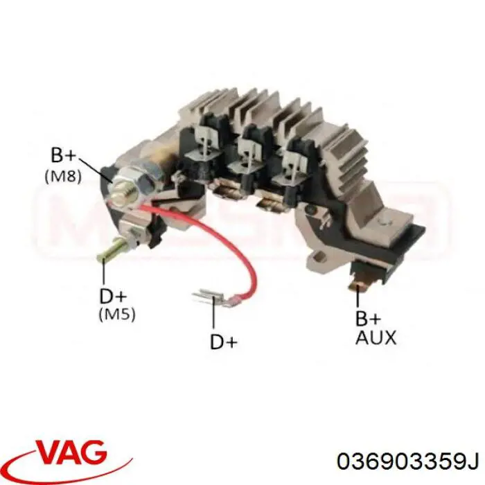 Do koszyka 036903359J VAG Mostek prostowniczy alternatora = Moster diodowy alternatora