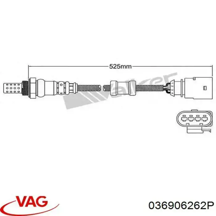 Do koszyka 036906262P VAG Sonda lambda czujnik tlenu po katalizatorze