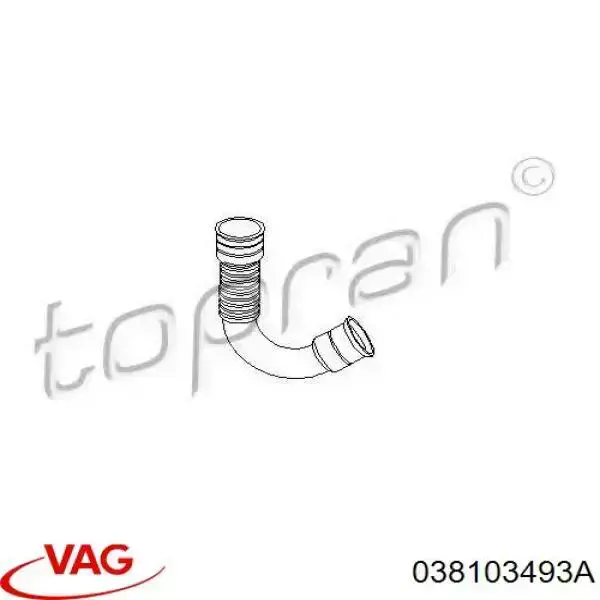 Króciec wentylacji kadłuba (separatora oleju) VAG 038103493A cena, od 5,90 USD