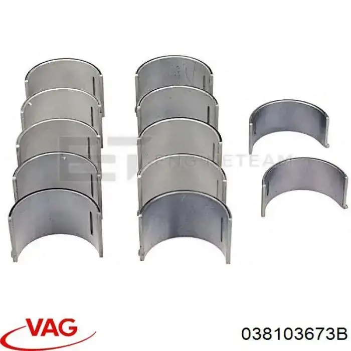 Panewka wałka rozrządu na jeden czop, standard VAG 038103673B cena, od 8,80 USD
