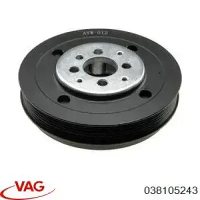 Koło pasowe wału korbowego VAG 038105243 cena, od 39,16 USD