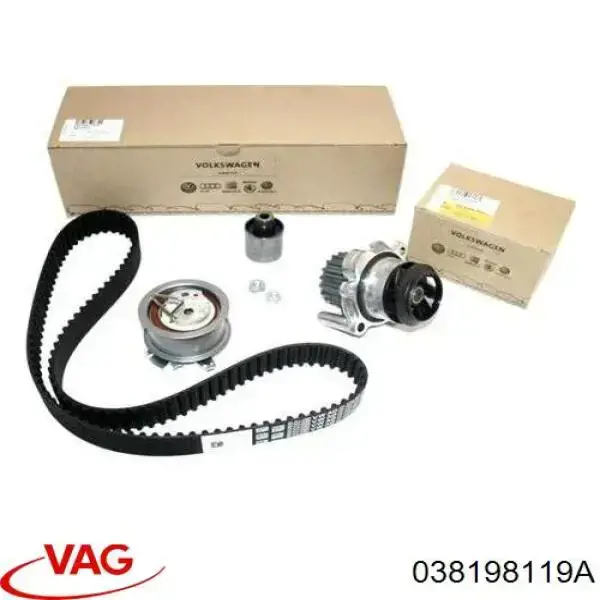Pasek rozrządu, zestaw VAG 038198119A cena, od 135,65 USD