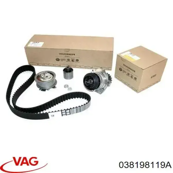 Pasek rozrządu, zestaw 038198119A VAG
