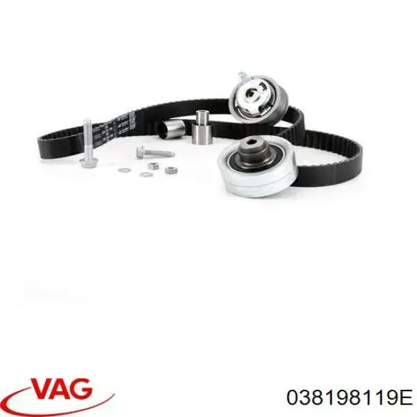 Pasek rozrządu, zestaw VAG 038198119E cena, od 161,98 USD