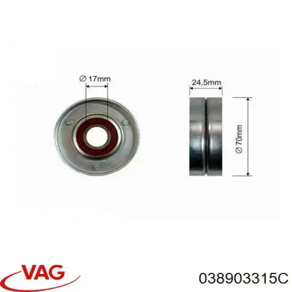 Do koszyka 038903315C VAG Napinacz paska napędowego