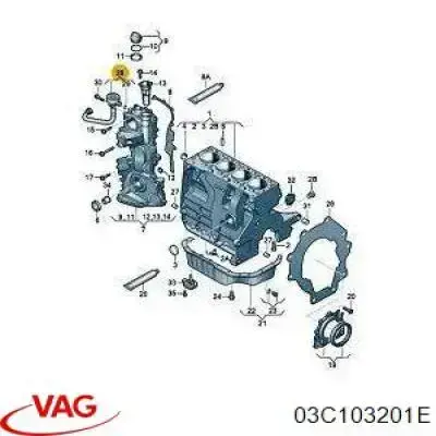 Zawór PCV odpowietrzający silnik VAG 03C103201E cena, od 142,70 USD