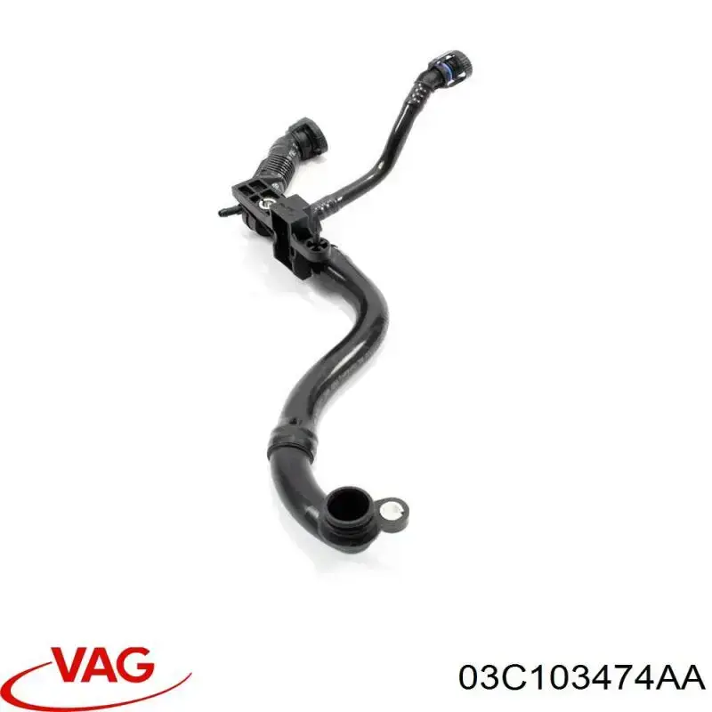 Króciec wentylacji kadłuba (separatora oleju) VAG 03C103474AA cena, od 216,21 USD