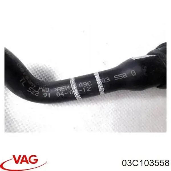 03C103558 VAG Króciec wentylacji kadłuba (separatora oleju)