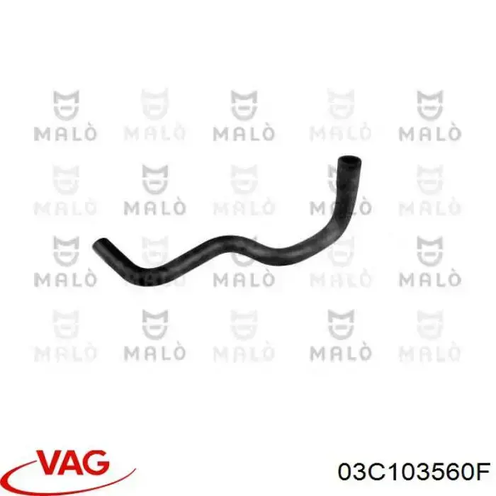 03C103560F VAG Króciec wentylacji kadłuba (separatora oleju)