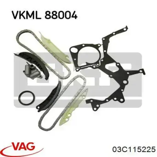 Do koszyka 03C115225 VAG Łańcuch pompy oleju