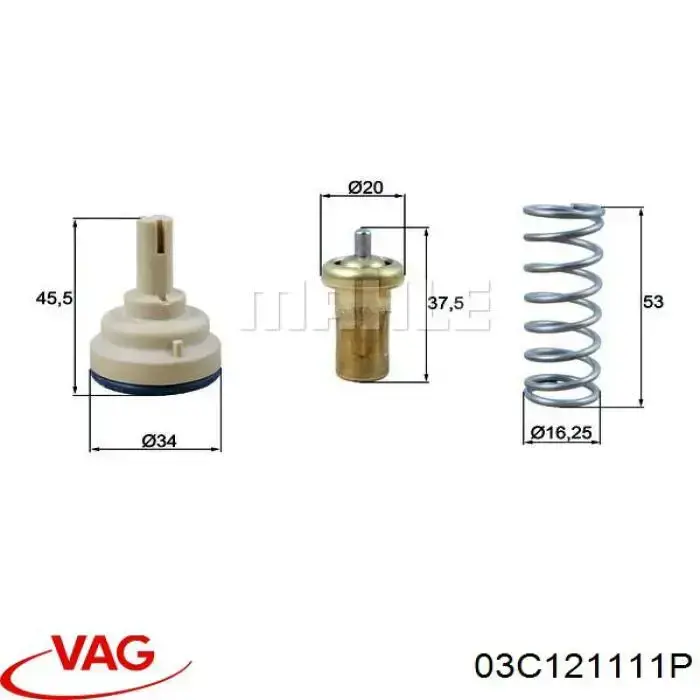 Do koszyka 03C121111P VAG Obudowa termostatu