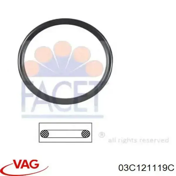 Uszczelka obudowy termostatu VAG 03C121119C cena, od 3,79 USD