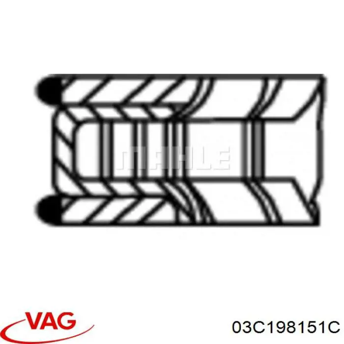 03C198151C VAG pierścienie tłokowe na 1 cylinder, std.