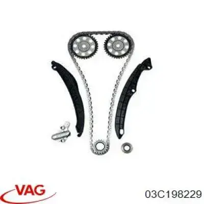 Łańcuch rozrządu, zestaw VAG 03C198229 cena, od 246,63 USD