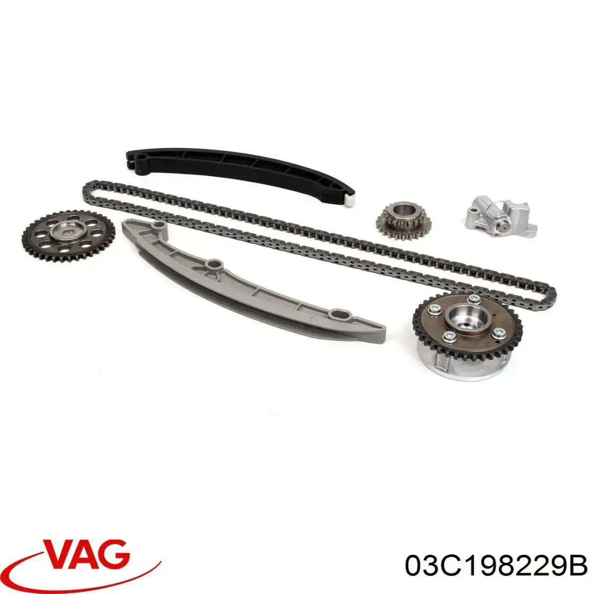 Łańcuch rozrządu, zestaw VAG 03C198229B cena, od 136,17 USD