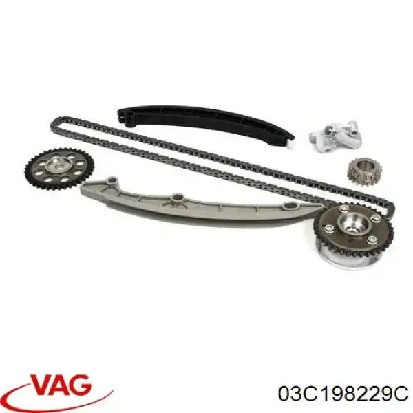 Łańcuch rozrządu, zestaw 03C198229C VAG