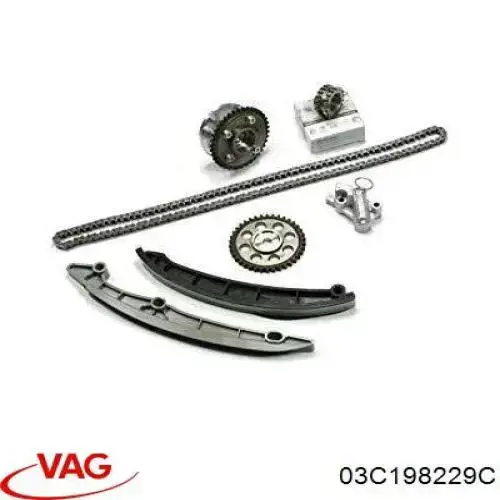 03C198229C VAG Łańcuch rozrządu, zestaw
