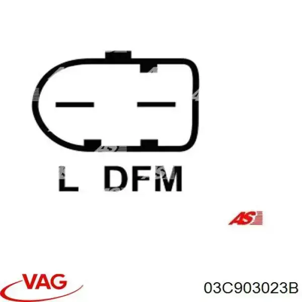 Do koszyka 03C903023B VAG Alternator