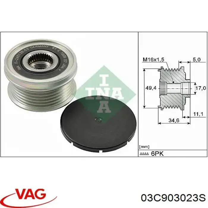 Do koszyka 03C903023S VAG Alternator