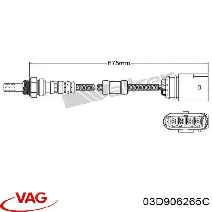 Sonda lambda czujnik tlenu przed katalizatorem VAG 03D906265C cena, od 54,48 USD