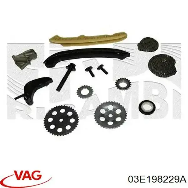 Łańcuch rozrządu, zestaw VAG 03E198229A cena, od 99,59 USD