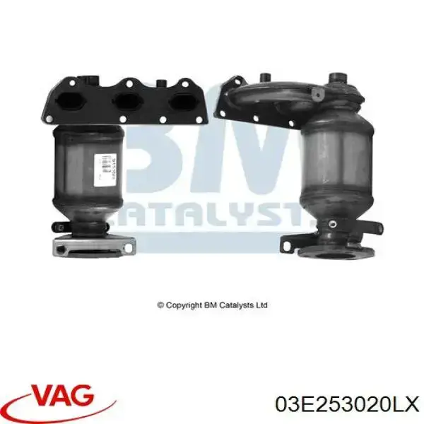 Konwerter-katalizator VAG 03E253020LX cena, od 500,29 USD