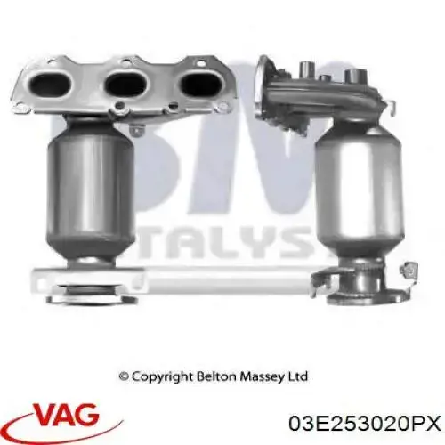 Konwerter-katalizator 03E253020PX VAG